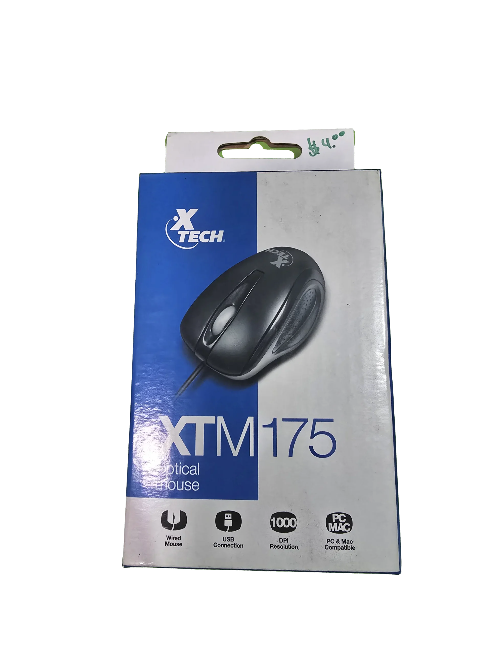 Mouse Cableado usb, ratón usb XTM175 optical mouse Xtech 1000 dpi 1