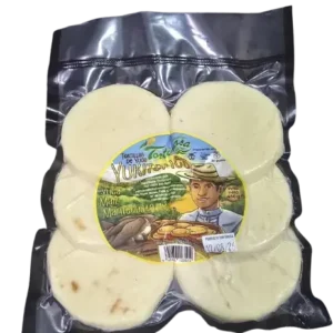 Yukitones, tortilla de yuca con maíz, matequilla y sal. 6 ud 450g