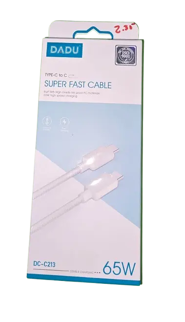 cable de carga rápida C a C 3a 65w 1